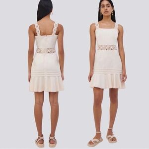 Jonathan Simkhai Flora Macrame Strap Mini Dress